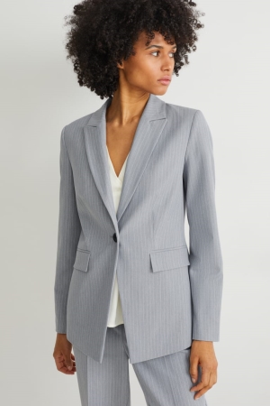 Blazers C&A Business Blazer- Regular Fit 4 Way Stretch Feminino Luz Cinzentas | 08732ZCSM