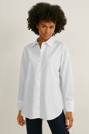 Blusas C&A Feminino Branco | 36904TXNM