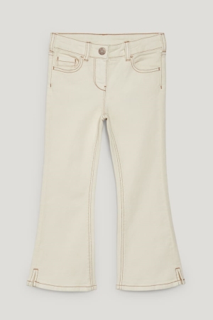 Calça Jeans C&A Algodão Menina Branco | 03475QBLO