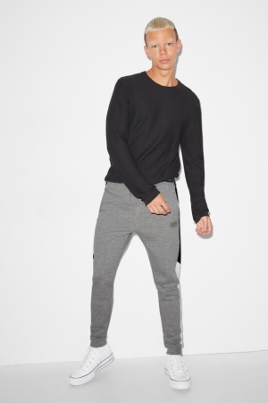 Calças C&A Clockhouse Joggers Masculino Luz Cinzentas | 93581GQTI