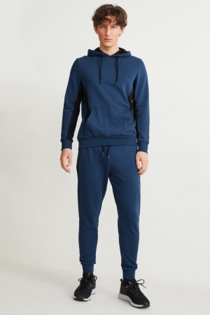 Calças C&A Joggers Masculino Azuis Escuro | 56783UYFP