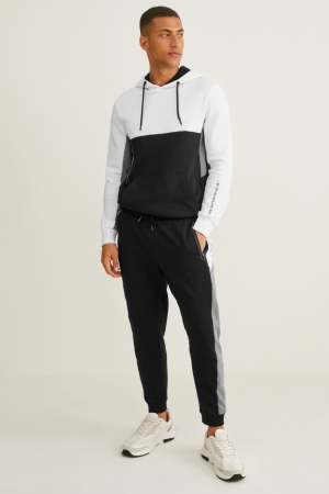 Calças C&A Joggers Masculino Pretas | 39712IRYQ