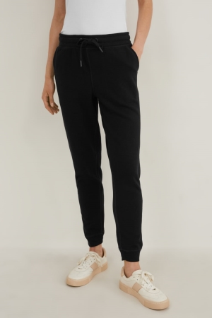 Calças C&A Joggers Organic Algodão Recycled Feminino Pretas | 93627PZSH