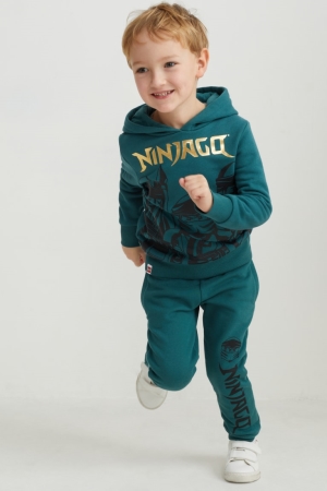 Calças C&A Lego Ninjago Joggers Menino Turquesa Escuro | 42073UYVA