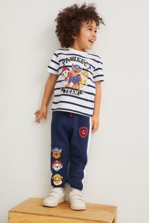 Calças C&A Multipack Of 2 Paw Patrol Joggers Menino Azuis Escuro | 13840WXTC