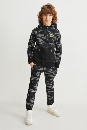 Calças C&A Set Zip-through With Hood And Joggers 2 Piece Menino Camouflage | 15842XPDB