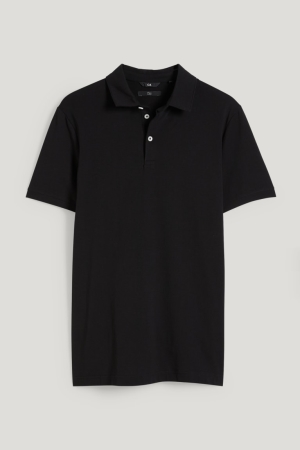 Camisas C&A Polo Masculino Pretas | 61492TPIM