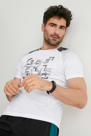 Camiseta C&A Active Masculino Branco | 87412POLH