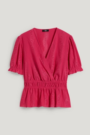 Camiseta C&A Feminino Rosa | 65348LPVW