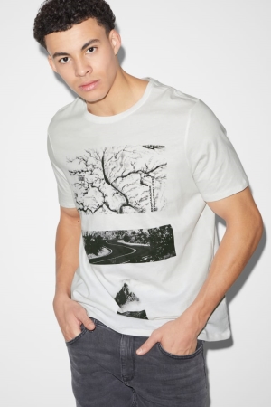 Camiseta C&A Masculino Branco | 93024LFDS