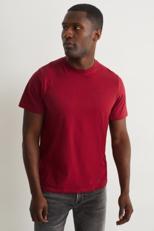 Camiseta C&A With Organic Algodão Masculino Vermelhas | 34672RAFJ