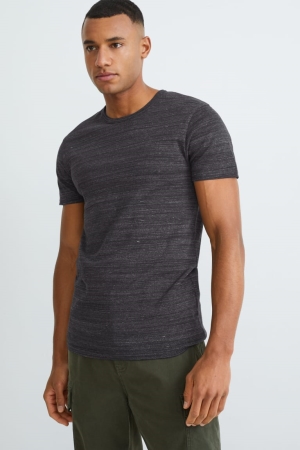 Camiseta C&A With Organic Algodão Masculino Pretas | 54612UODY