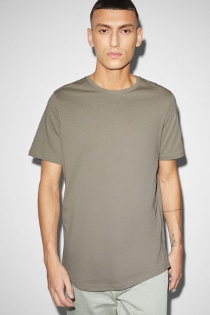 Camiseta C&A With Recover™ Recycled Algodão Masculino Verdes | 72809BFGI