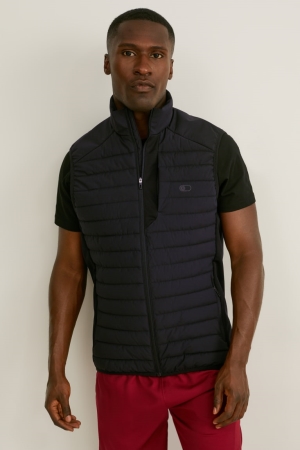 Casaco C&A Active Acolchoado Gilet Masculino Pretas | 71025RUNQ