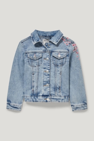 Casaco C&A Denim Menina Azuis Luz Azuis | 69850MYFW