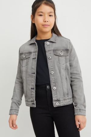 Casaco C&A Denim Menina Azuis Luz Cinzentas | 52930BRUY