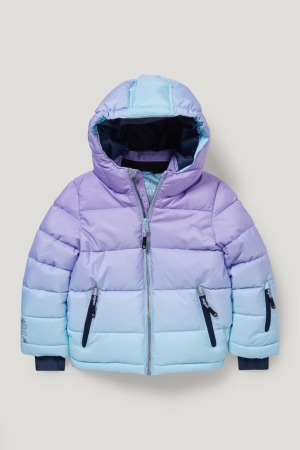 Casaco C&A Ski With Hood Recycled Menina Luz Roxo | 81359BONC