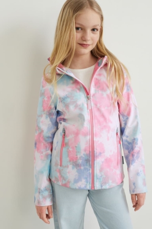 Casaco C&A Softshell With Hood Menina Rosa | 01298UMNC