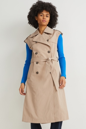 Casaco C&A Trench Feminino Bege | 19628OARX