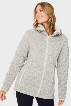 Casaco C&A With Hood Forradas Feminino Branco | 62573TSBZ