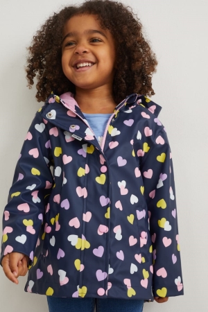 Casaco C&A With Hood Patterned Menina Azuis Escuro | 75439MRKV