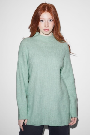 Jumpers C&A Clockhouse Feminino Menta Verdes | 61985DZAJ