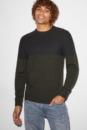 Jumpers C&A Clockhouse Masculino Verdes Escuro | 36978PION