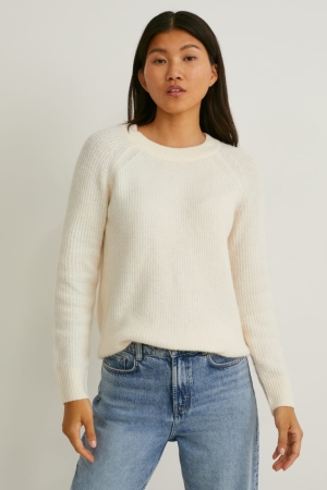 Jumpers C&A Feminino Branco | 41293BNSG