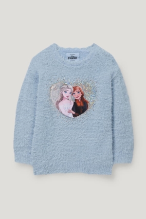 Jumpers C&A Frozen Shiny Menina Luz Azuis | 53916CSZK