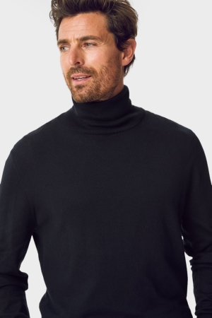 Jumpers C&A Polo Neck Masculino Azuis Escuro | 27346QGDB