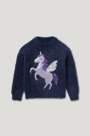 Jumpers C&A Unicorn Shiny Menina Azuis Escuro | 26841TSLV