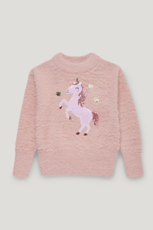 Jumpers C&A Unicorn Shiny Menina Rosa | 95342DOUZ