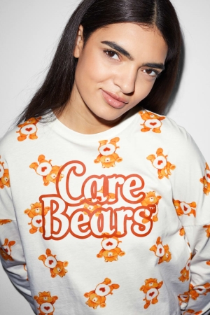 Moletom Com Capuz C&A Clockhouse Pyjama Care Bears Feminino Branco | 92076IPSQ