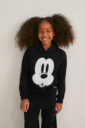 Moletom Com Capuz C&A Mickey Mouse Menina Pretas | 49621DXOF