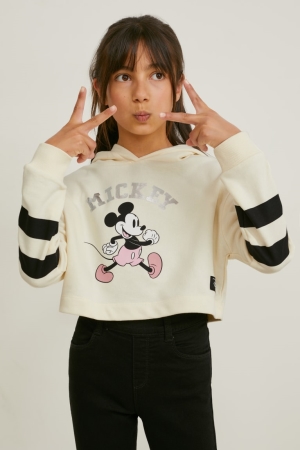 Moletom Com Capuz C&A Mickey Mouse Set And 2 Piece Menina Creme | 75806FOIH