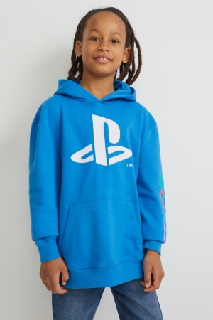 Moletom Com Capuz C&A Playstation Menina Azuis | 28047WNZA