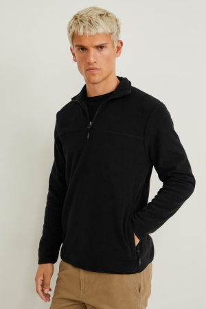 Moletons C&A Fleece Recycled Masculino Pretas | 69421TSDU