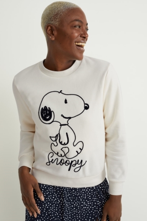 Moletons C&A Snoopy Feminino Branco | 58732XNEY