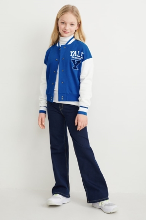 Moletons C&A Yale University Zip-through Menina Azuis | 91642GJLF