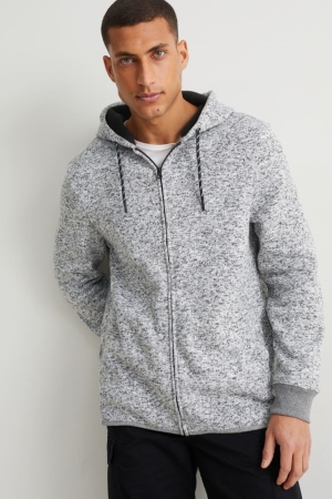 Moletons C&A Zip-through With Hood Masculino Cinzentas | 17068RDSK