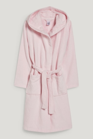 Roupa De Banho C&A Bathrobe With Hood Menina Rosa | 83654HSAQ