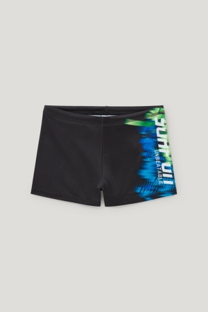 Roupa De Banho C&A Swim Lycra® Xtra Life™ Menino Pretas | 15239ZSFD