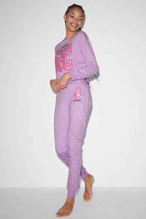 Roupa De Dormir C&A Clockhouse Pyjama Bottoms Care Bears Feminino Luz Roxo | 64081XIUL