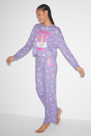 Roupa De Dormir C&A Clockhouse Pyjama Care Bears Feminino Roxo | 57148ZDPN