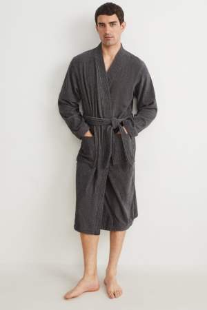 Roupa Interior C&A Bathrobe Organic Algodão Masculino Cinzentas | 09623ZYNW