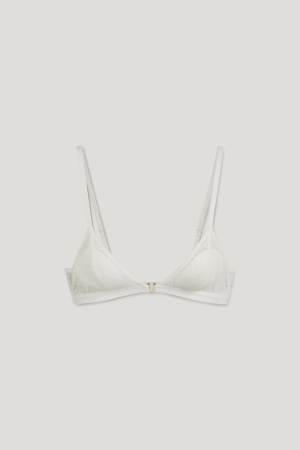 Roupa Interior C&A Bralette Acolchoado Lycra® Feminino Branco | 06479GOCU