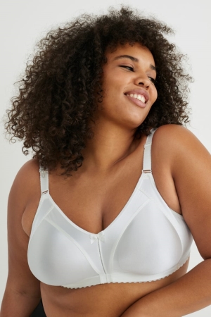 Roupa Interior C&A Minimiser Bra Shiny Feminino Branco | 19254ZWBC