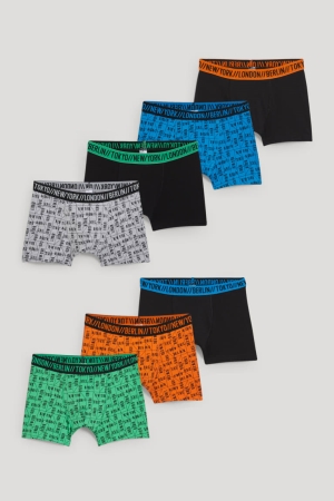 Roupa Interior C&A Multipack Of 7 Boxer Menino Pretas | 49105VSIL