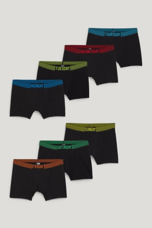 Roupa Interior C&A Multipack Of 7 Trunks Menino Pretas | 37260UYCN