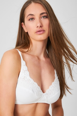 Roupa Interior C&A Non-wired Bra Feminino Branco | 27368NIED